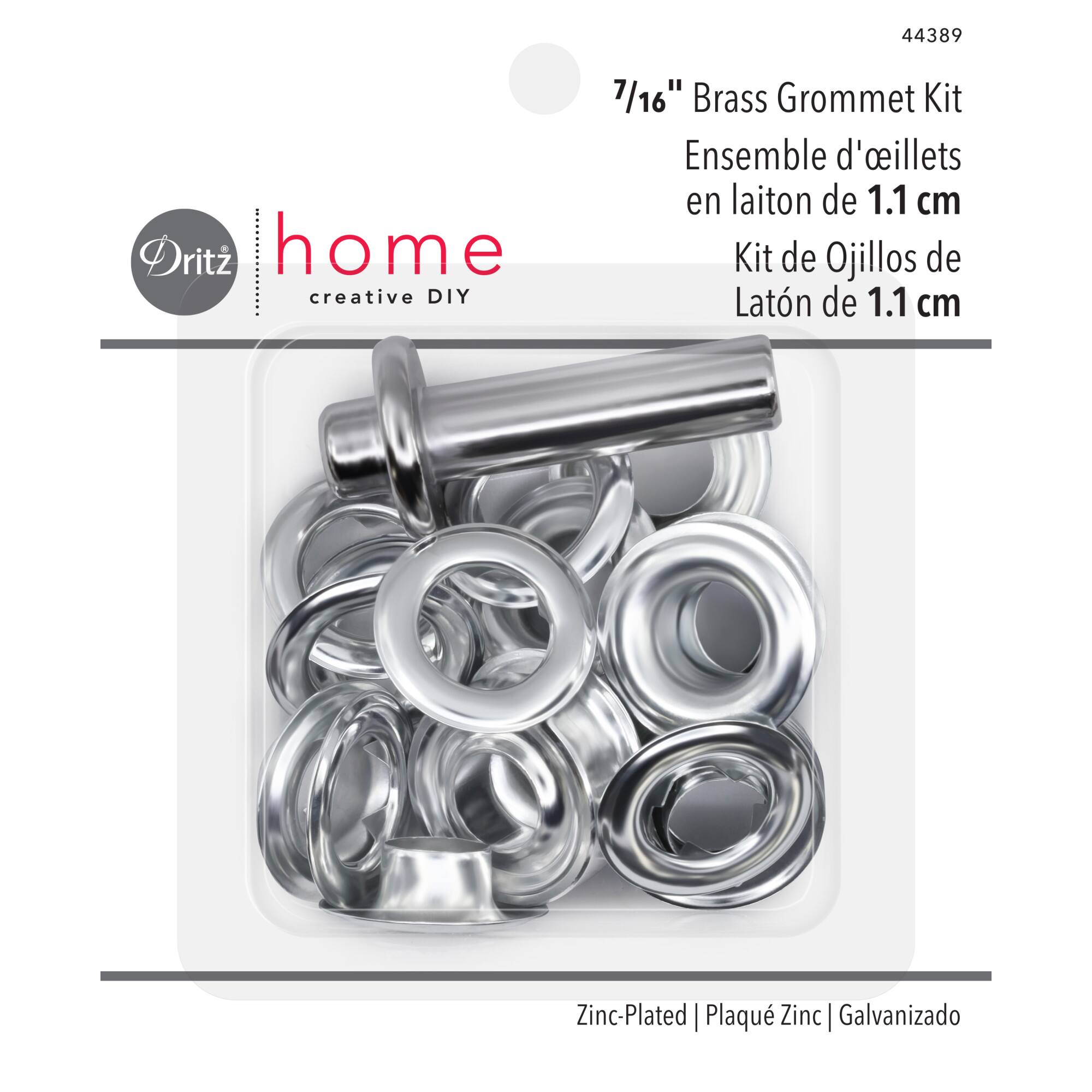 Dritz Home 7/16" Zinc-Plated Brass Grommet Kit